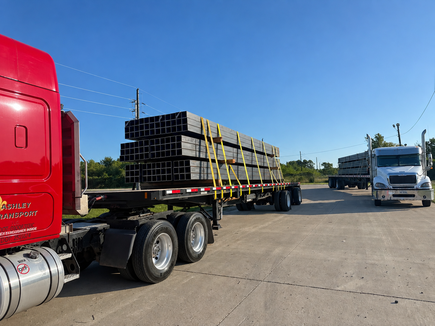 Steel Tubing hauled by Ashley Transport